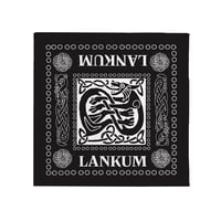 Image 2 of LANKUM Bandana, Black w/ White Print