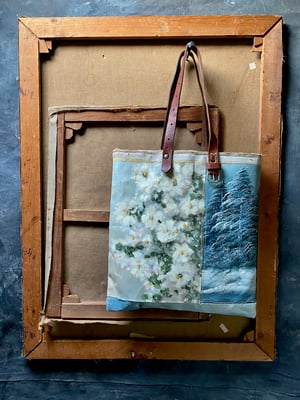 Image of one of a kind painting bag - winter blooms