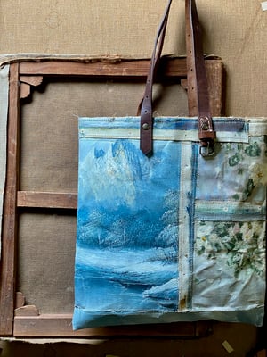 Image of one of a kind painting bag - winter blooms