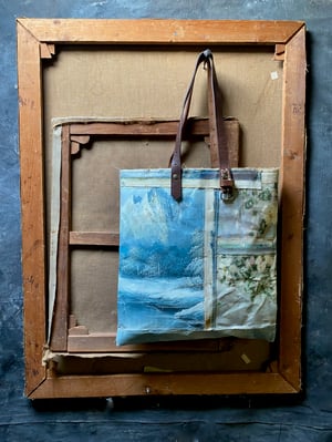 Image of one of a kind painting bag - winter blooms