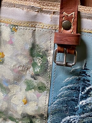 Image of one of a kind painting bag - winter blooms