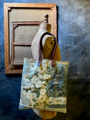 Image of one of a kind painting bag - winter blooms