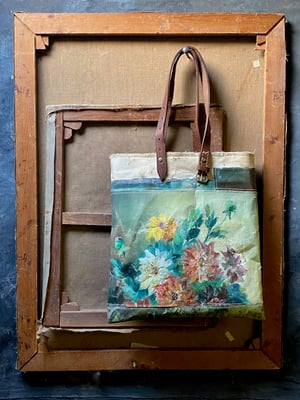 Image of one of a kind painting bag - crete