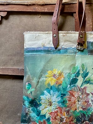 Image of one of a kind painting bag - crete