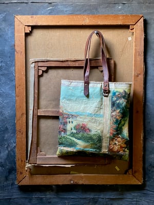 Image of one of a kind painting bag - crete