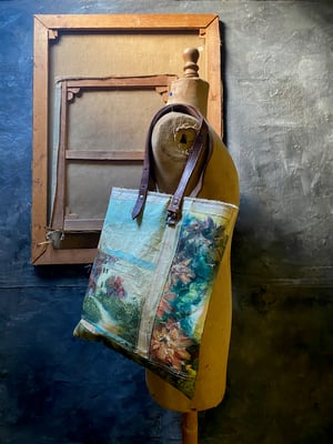 Image of one of a kind painting bag - crete