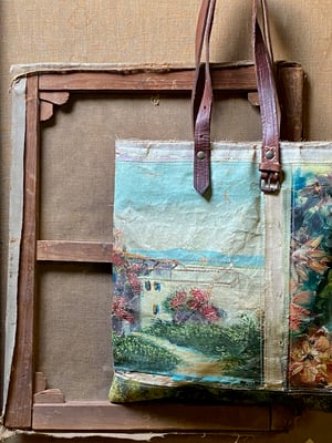 Image of one of a kind painting bag - crete