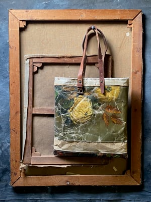 Image of one of a kind painting bag - fall blooms