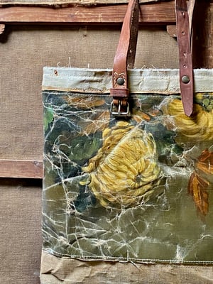 Image of one of a kind painting bag - fall blooms