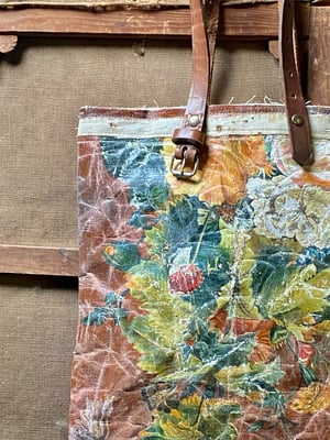 Image of one of a kind painting bag - fall blooms