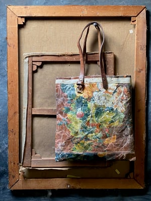 Image of one of a kind painting bag - fall blooms