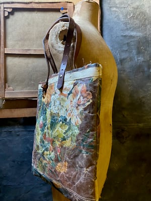 Image of one of a kind painting bag - fall blooms