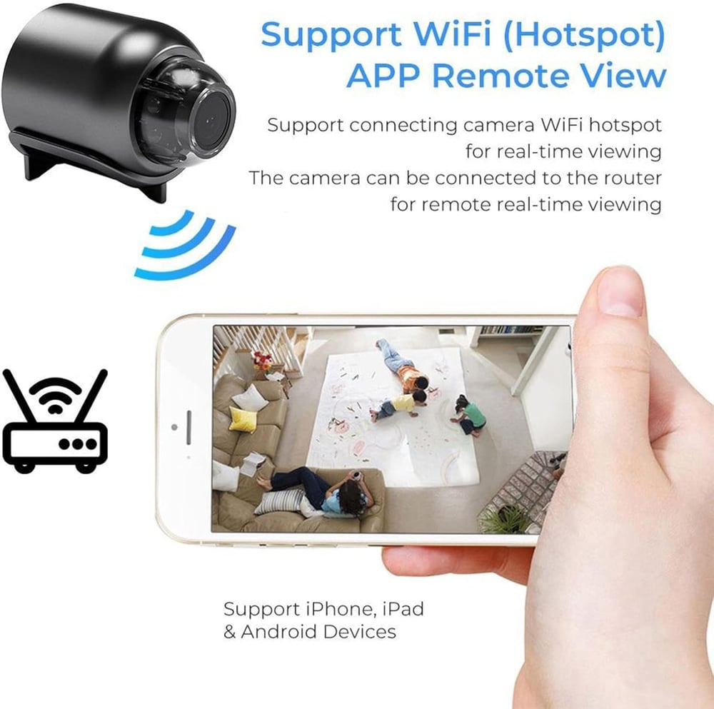 MSL X5 Mini Wireless 1080P Security Camera with 16GB SD Card Included