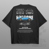 Cars and Clo - Oversized Black - Porsche 911 GT3 RS Blueprint T-Shirt