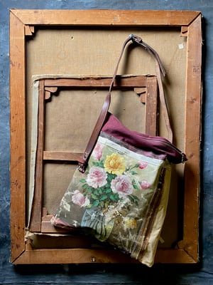 Image of one of a kind painting bag - rose