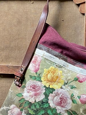 Image of one of a kind painting bag - rose