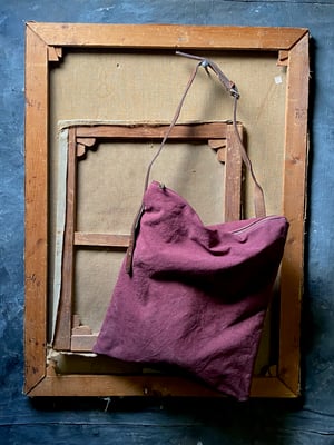 Image of one of a kind painting bag - rose