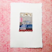 Image 3 of Art - textile collage Donk - perfect day