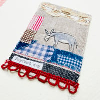 Image 1 of Art - textile collage Donk - perfect day