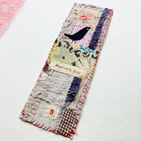 Image 5 of Art - textile collage Blackbird - perfect day