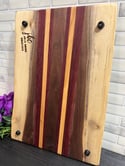 Live Edge Walnut, Purple Heart, and Cherry Cutting Board