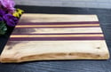 Live Edge Walnut, Purple Heart, and Cherry Cutting Board