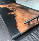 Walnut and Black Epoxy Charcuterie Board