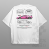 Cars and Clo - Oversized - Lamborghini Aventador SVJ Blueprint T-Shirt