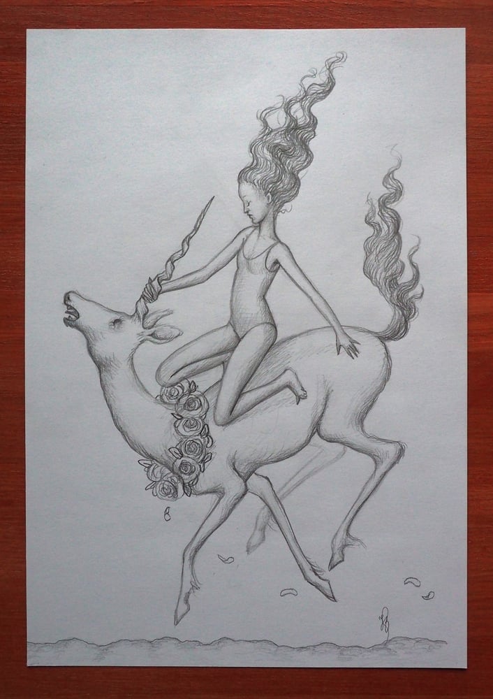 Image of Sketch of "The Wild Rider"