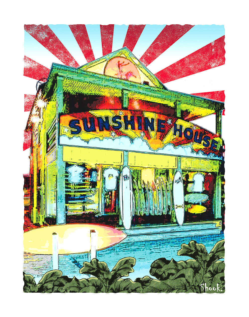 Sunshine House, Ocean City MD Art Print (Multi-size options)