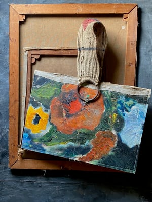 Image of one of a kind painting bag - bloomsbury