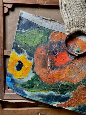 Image of one of a kind painting bag - bloomsbury