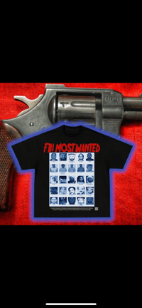 Image 1 of 🆕  PSYcHWaRD USA 🇺🇸 FBI MoSt WaNTeD LiST TeE 👕🚨🚓