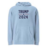 Image 1 of Trump 2024 - Vintage Embroidered Unisex pigment-dyed hoodie