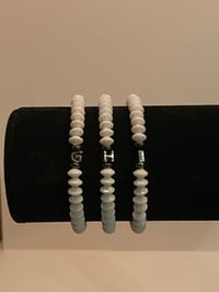 'White & Metal Initial' Bracelet