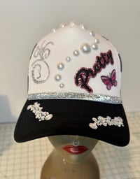 Image 1 of Trucker hat embellished with bling 1