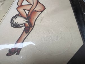 Image of 2 Original 1950’s “Painless Nell” Bowen “Pinup Girls” Both with “PN” etchings