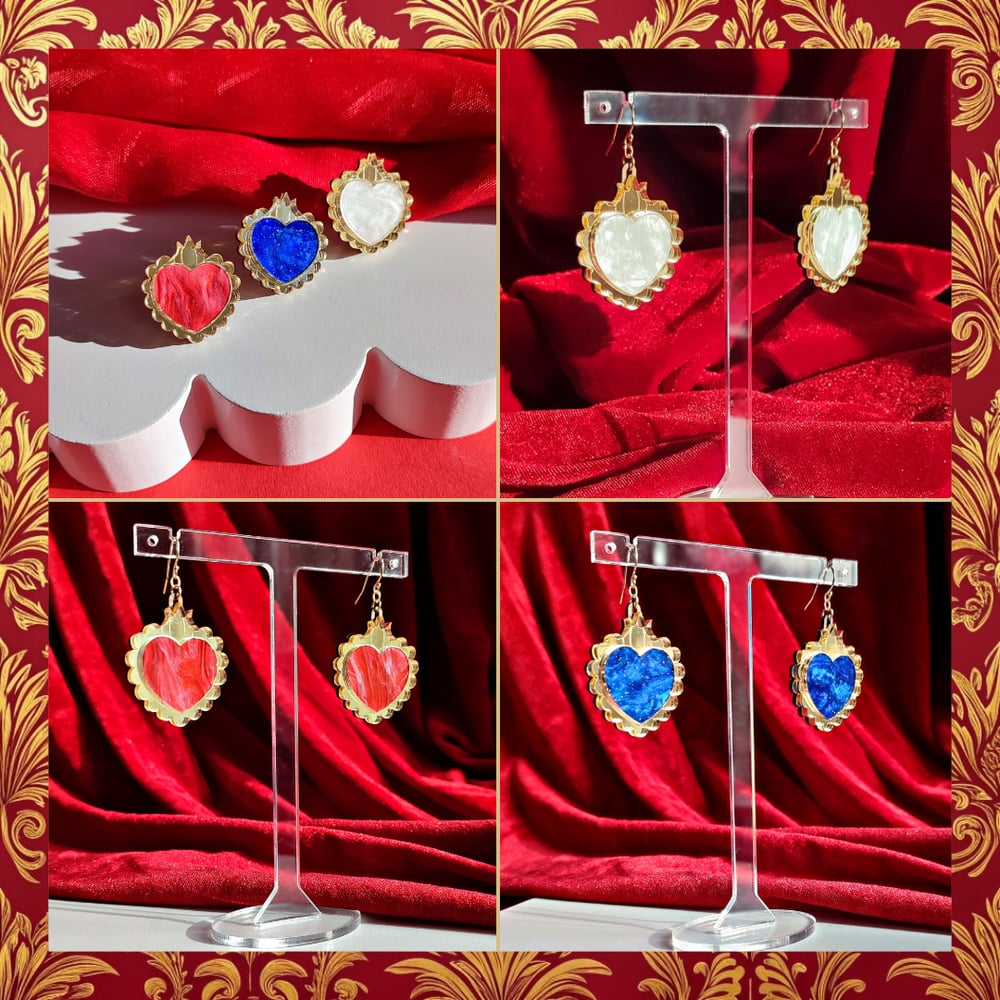 Image of Sacred Heart Stud & Statement Earrings
