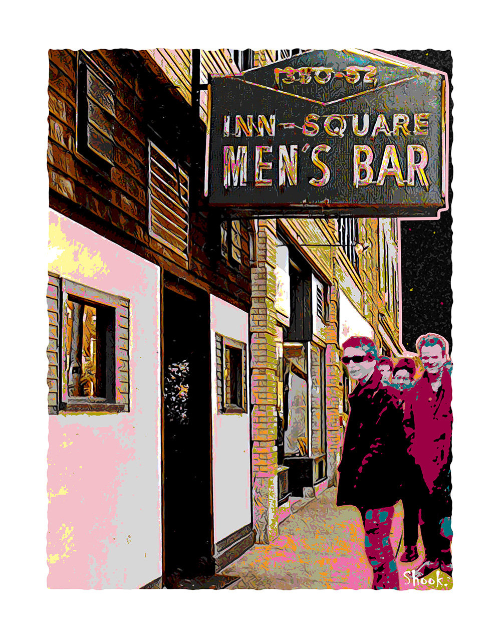 Inn-Square Men's Bar, Cambridge MA Art Print (Multi-size options)