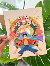 [A5] Luffy & Ener Print,  One Piece