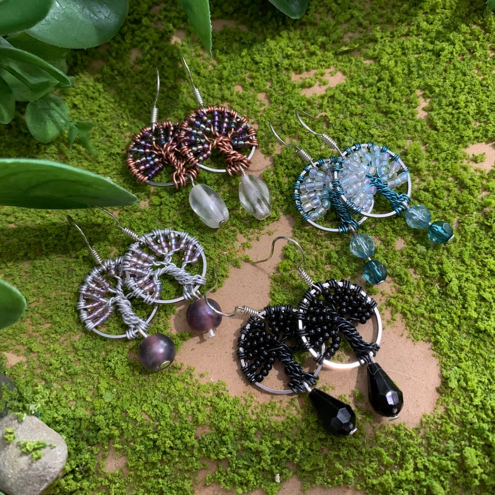 Image de -----Image of #####Boucles d'oreilles arbre de vie-----Tree of life earrings