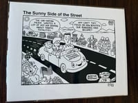 Kelly "The Sunny Side of the Street" Signed Cartoon Print - FREE SHIPPING!