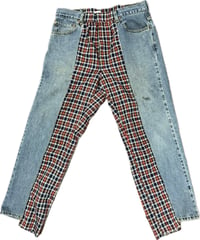 Image 1 of PLAID DENIM