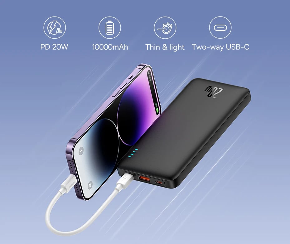 MSL 20W Power Bank - 10000mAh Fast Charge Portable Charger