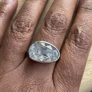 Image of BLACK RUTILATED QUARTZ RING