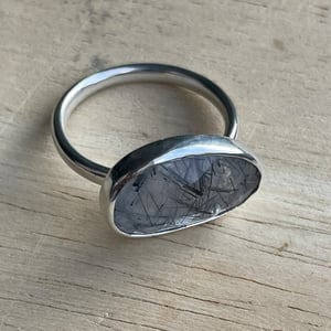 Image of BLACK RUTILATED QUARTZ RING