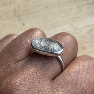 Image of BLACK RUTILATED QUARTZ RING