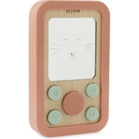 Jouet d'activités téléphone en silicone et bois Mrs. Cat