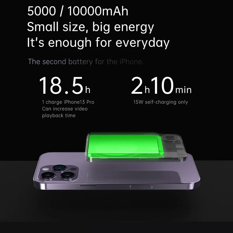MSL Magnetic Wireless Power Bank - 10000mAh with LED Display