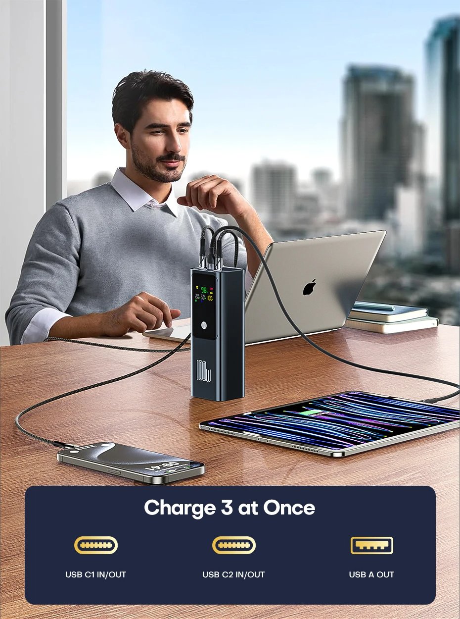 MSL 100W Power Bank - 20000mAh with LED Display